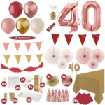 40 jaar versiering oud roze