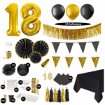 18 jaar versiering zwart goud