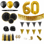 60 jaar versiering zwart goud