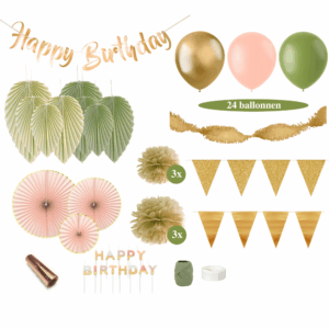 groene verjaardag versiering