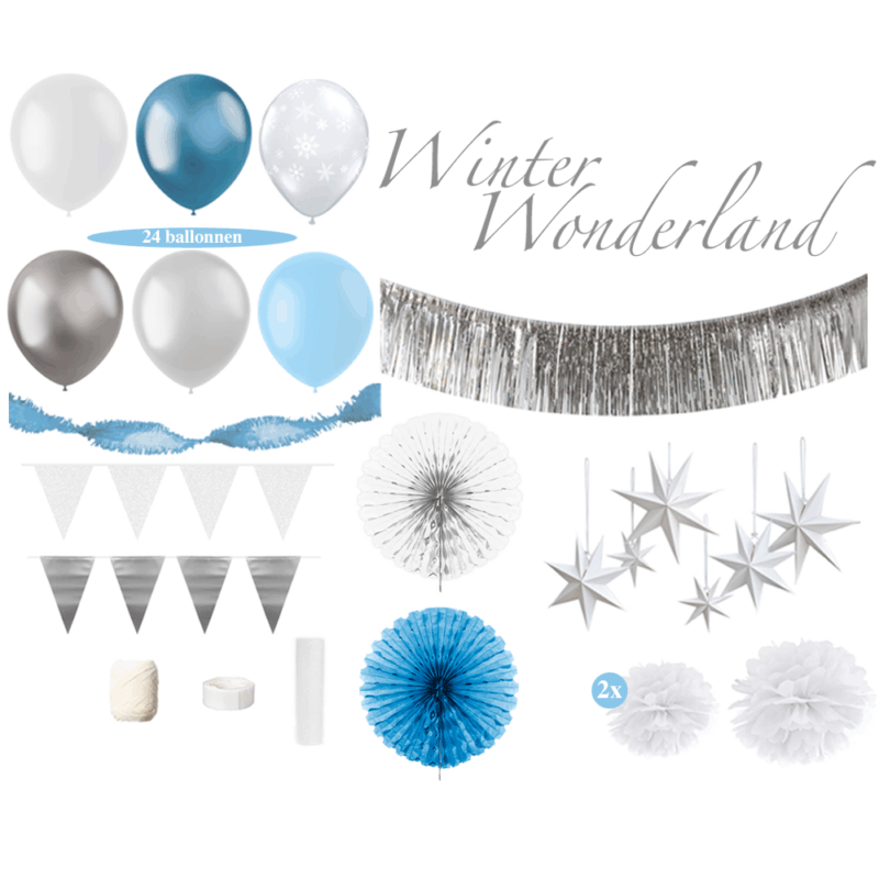 Winter Wonderland - Winter Thema Feest Versiering - Frozen Feestpakket