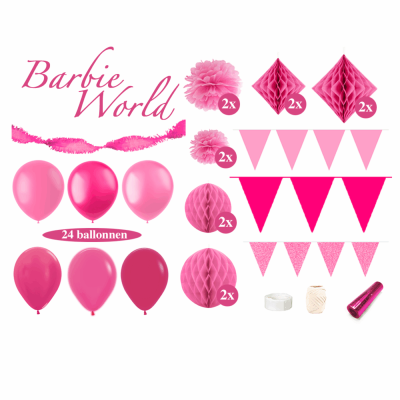 Barbie Thema Feest Versiering Pakket