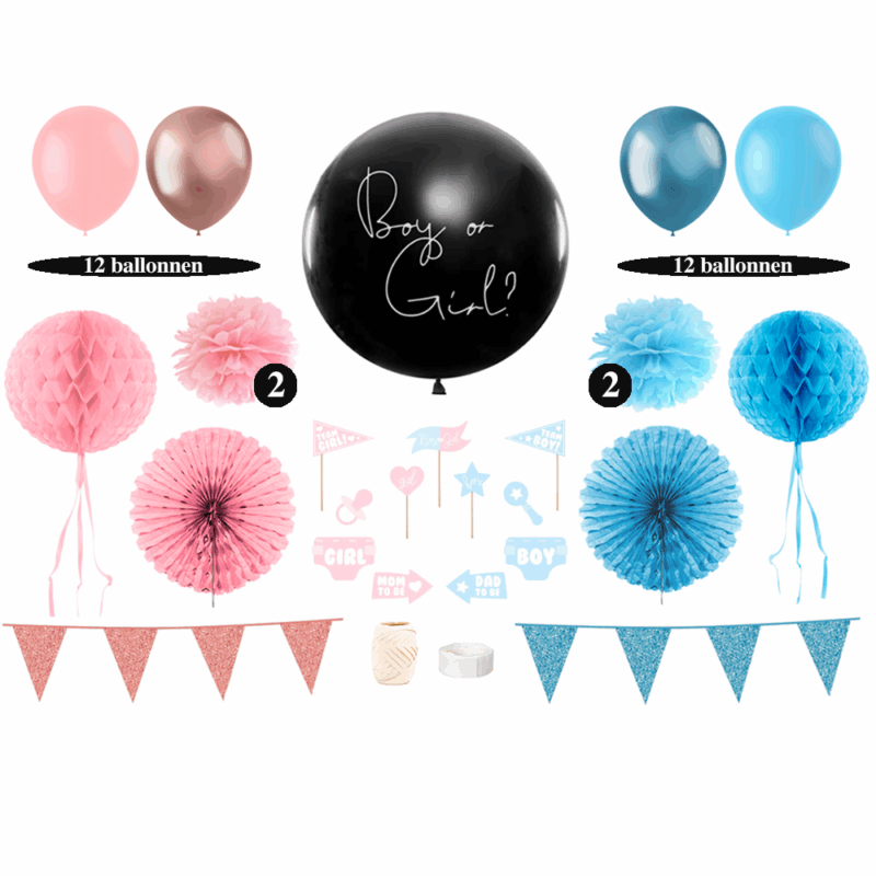 Gender Reveal Ballon Versiering Pakket