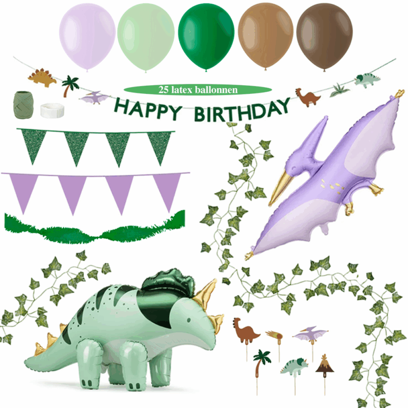 27a_Dino Verjaardag Versiering Pakket Dino Verjaardag Versiering Pakket