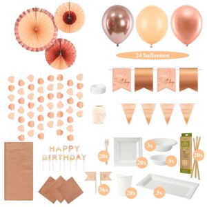 verjaardag versiering rosegoud Peach