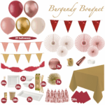 Feest Versiering Pakket Bordeaux Rood Oud Roze Rose Goud