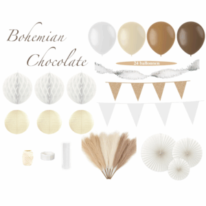 Feest Versiering Pakket - Bohemian - Bruin, Beige en Wit