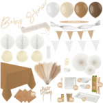 Bohemian Chocolate - Teddy Boho Neutraal Babyshower Versiering Pakket