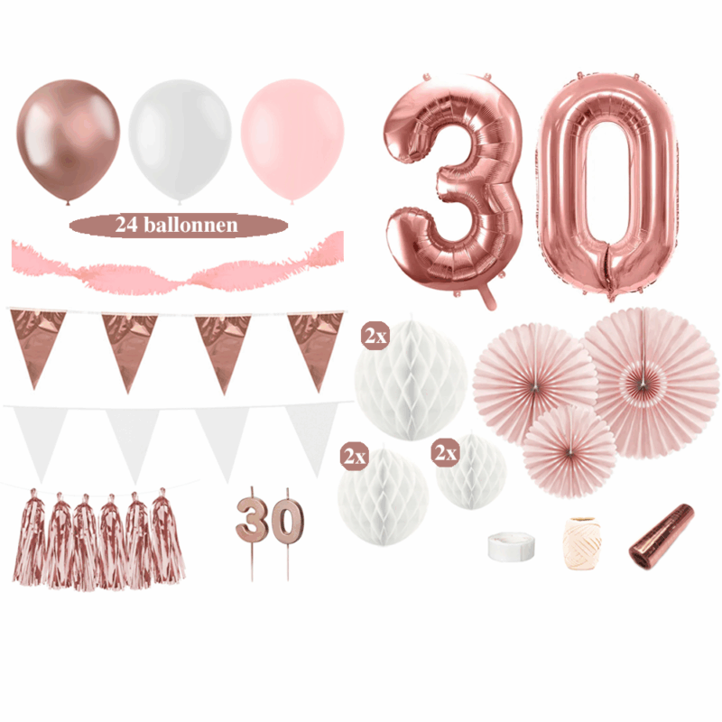 30 jaar versiering rosegoud