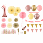 1 Jaar Versiering Pakket - Roze, Geel en Goud