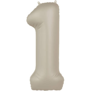 Cijfer Ballon 1 Beige 86cm