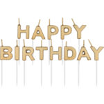 Happy Birthday Kaarsjes Goud