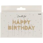 Happy Birthday Kaarsjes Goud