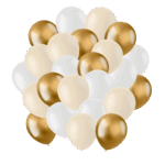 ballonnen goud wit creme
