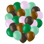 Ballonnen Set – Groen, Bruin & Lila – 25 Stuks