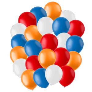 Ballonnen Set – Holland – Rood, Wit, Blauw & Oranje– 24 Stuks