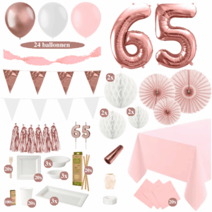 65 jaar versiering rosegoud