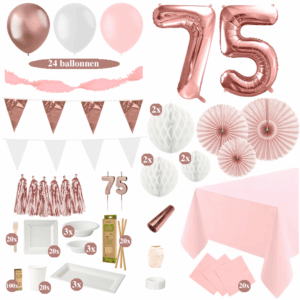 75 jaar versiering rosegoud