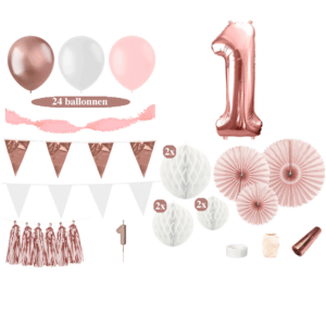 1 jaar versiering rosegoud