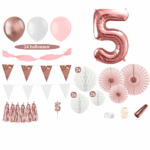 5 jaar versiering rosegoud