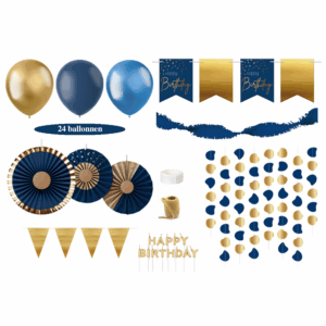 blauw goud versiering