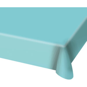 babyblauw plastic tafelkleed