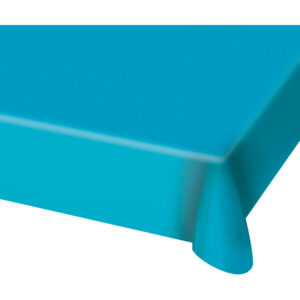 blauw plastic tafelkleed