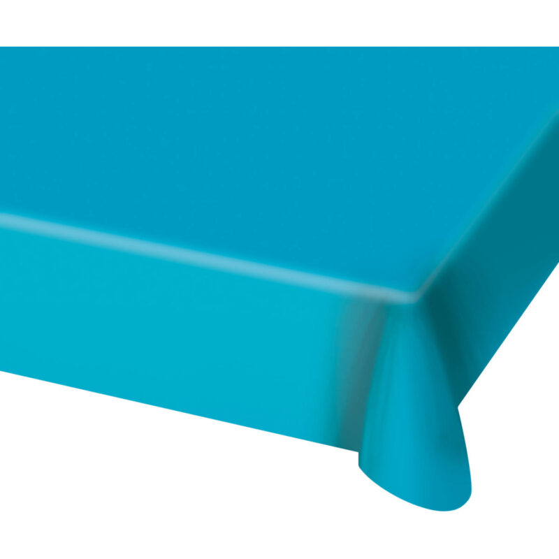 blauw plastic tafelkleed