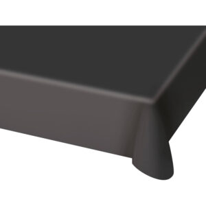 zwart plastic tafelkleed