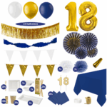 18 jaar versiering donkerblauw