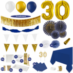 30 jaar versiering donkerblauw