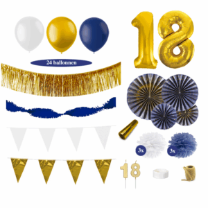 18 jaar versiering donkerblauw