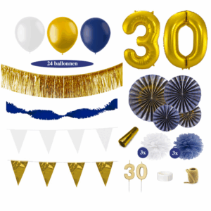 30 jaar versiering donkerblauw