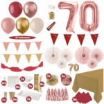 70 jaar versiering pakket rosegoud