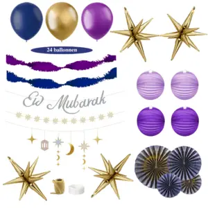 ramadan en eid mubarak versiering