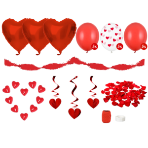 Valentijn versiering Hartjes ballonnen